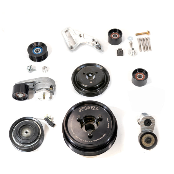 VMP 8-Rib Full-FEAD Kit for Odin '18+ Supercharged with AC - 10% OD - VMP-SUP023 for 2018-2023 Ford Mustang - front view
