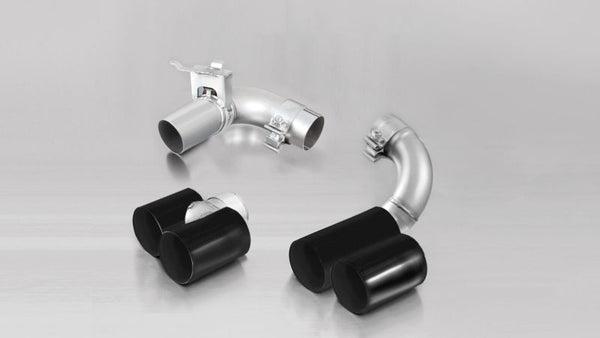 Remus 2012 BMW 3 Series F30 Black Chrome 76mm Straight Cut Tail Pipe Set - 086514 1604GB by Remus