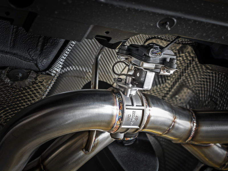 aFe MACH Force-Xp 2-1/2in Stainless Steel Axle Back Exhaust w/CF 15-19 BMW M3/M4 (F80/82/83) - 49-36338-1C