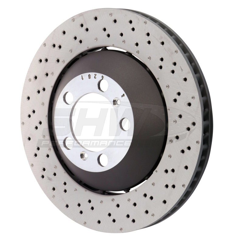 SHW 14-19 Porsche 911 GT3 4.0L w/o Ceramic Brake Right Front Drill-Dimp LW Brake Rotor (99135140681) - PFR41487