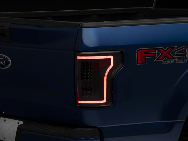 Raxiom 15-17 Ford F-150 LED Tail Lights w/ SEQL Turn Signals- Blk Housing (Clear Lens) - T544625 for 2015-2017 Ford F 150 - f