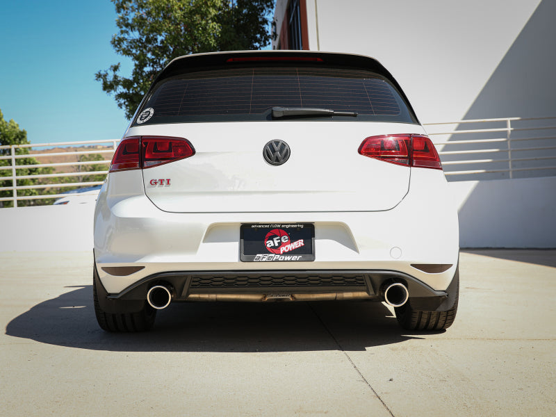 aFe MACH Force-Xp 3in to 2-1/2in Stainless Steel Axle-Back Exhaust - 15-17 Volkswagen GTI - 49-36417-P