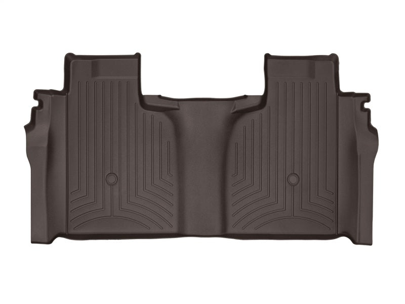 WeatherTech 2019+ Chevrolet Silverado 1500 Crew Cab (1st Row Bench Seats) Rear FloorLiner - Cocoa - 4714363