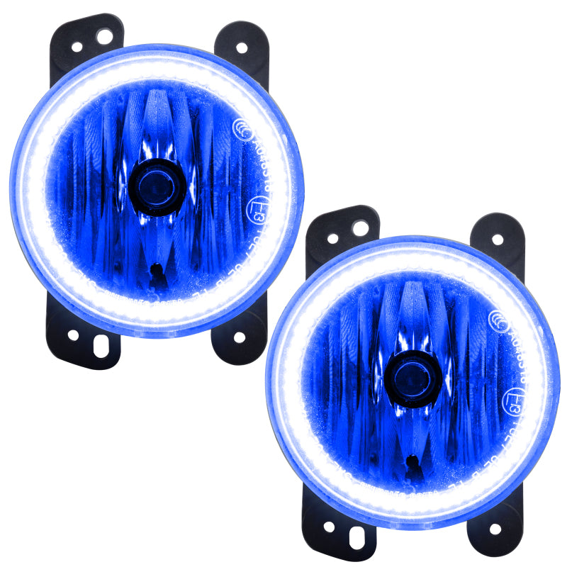 Oracle Lighting 07-09 Jeep Wrangler JK Pre-Assembled LED Halo Fog Lights -Blue SEE WARRANTY - 7080-002