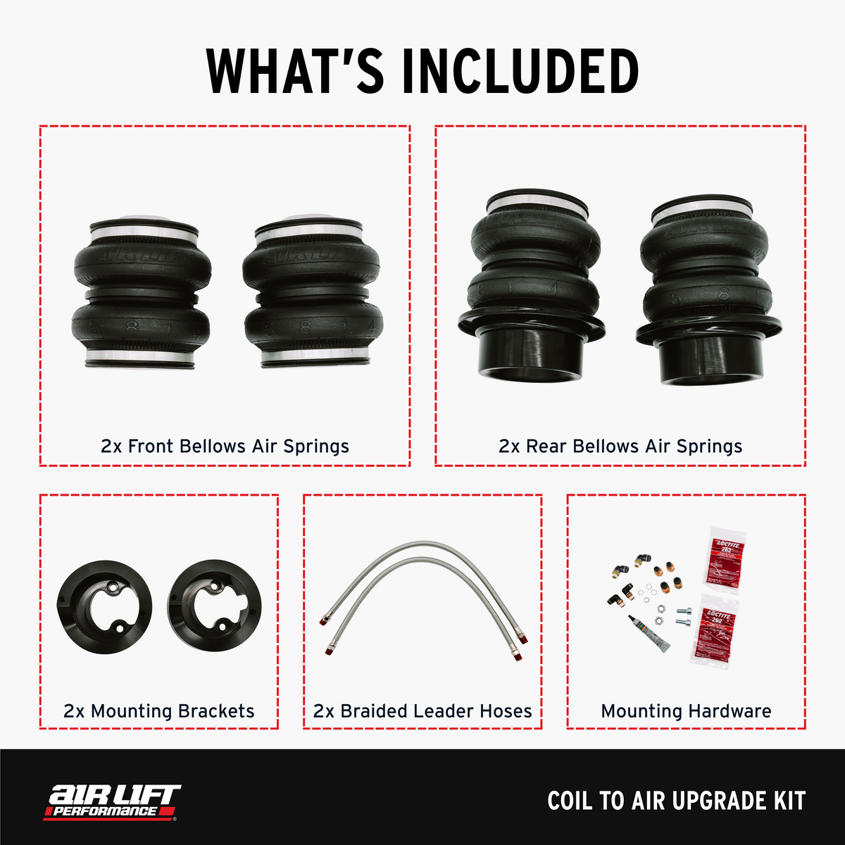Air Lift 17-23 Tesla Model 3 (AWD) / 20-24 Tesla Model Y (AWD) Coil to Air Upgrade Kit - 83009