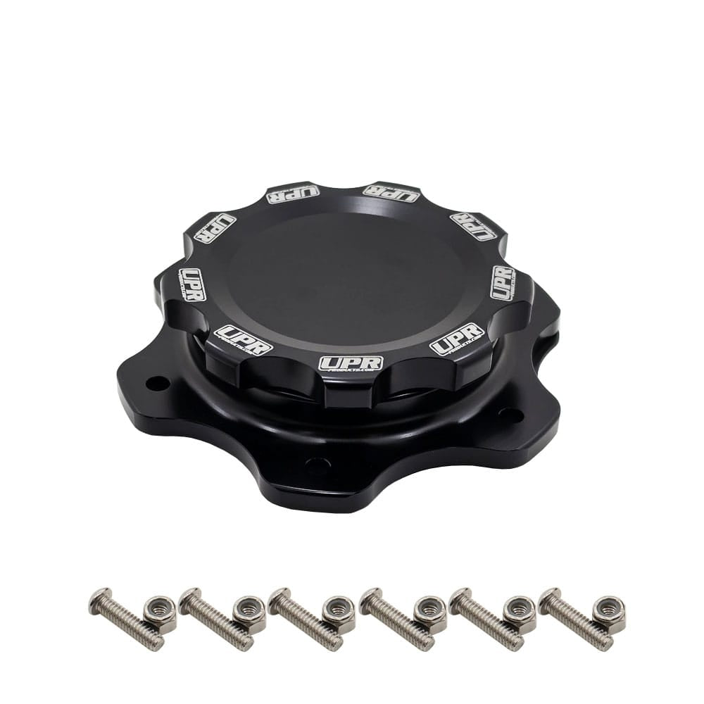 UPR - Billet Fuel Filler Cap & 6 Bolt Lightweight Flange Bung UPR Black - 8301-01