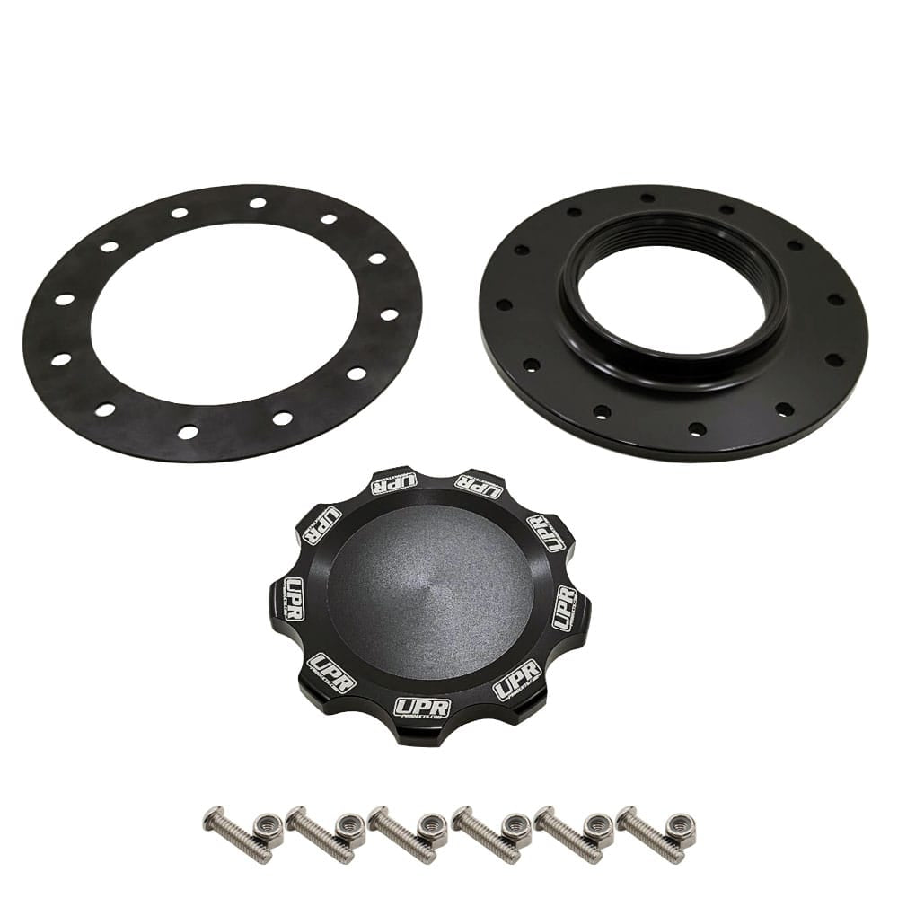 UPR - Billet Fuel Filler Cap & 12 Bolt Flange Bung UPR Black - 8301-02
