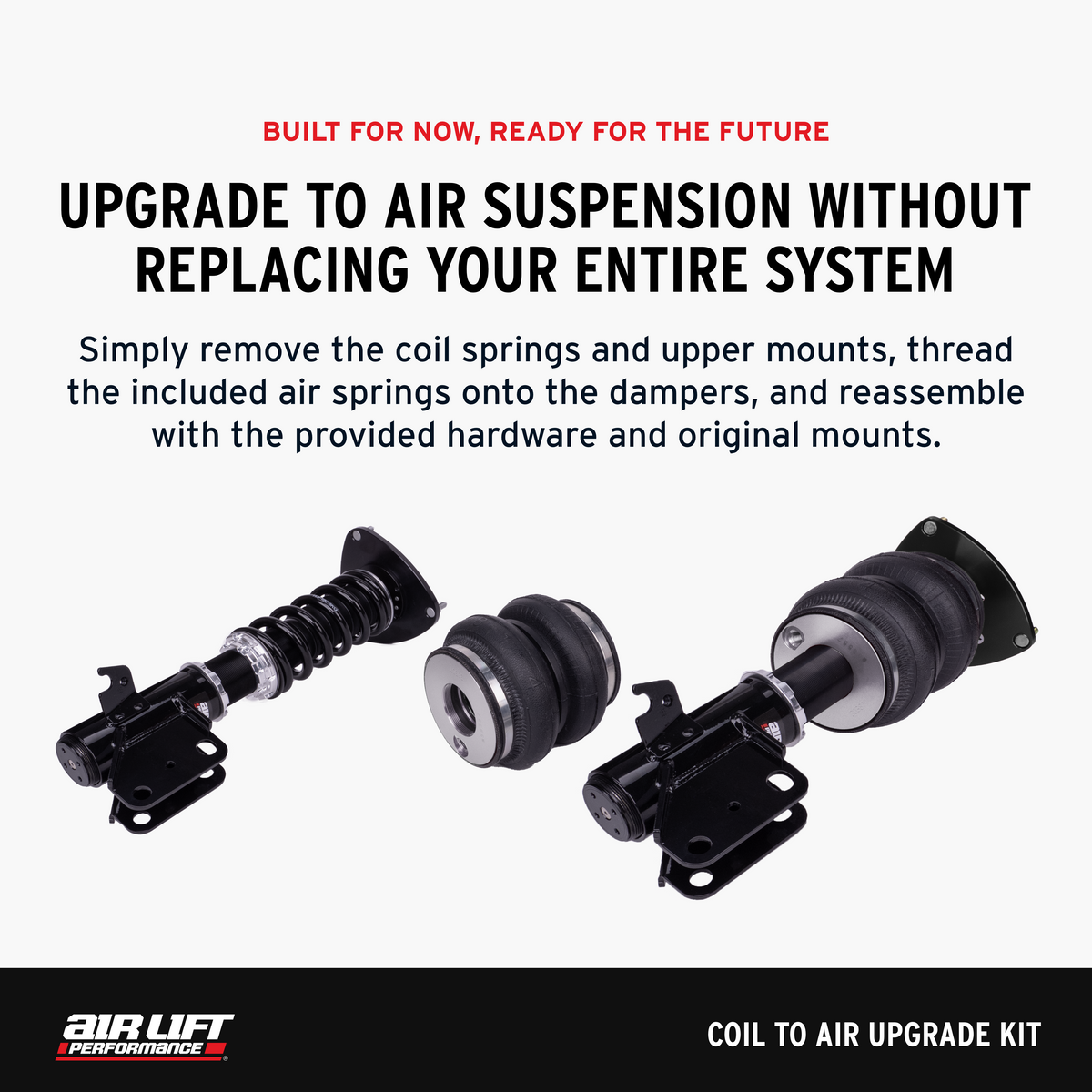Air Lift 05-14 Ford Mustang S197 Coil to Air Upgrade Kit - 83015