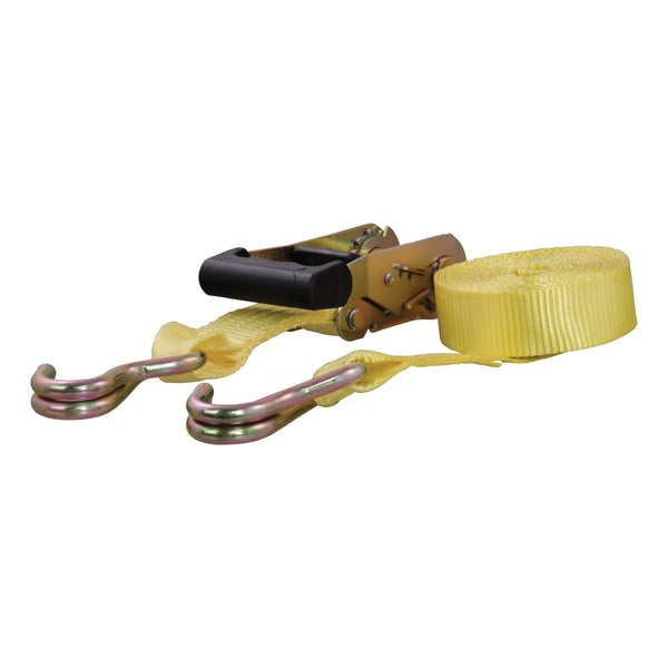 CURT 83036 1-1/2-Inch x 14-Foot Yellow Nylon Ratchet Strap, 5,000 lbs. Break Strength