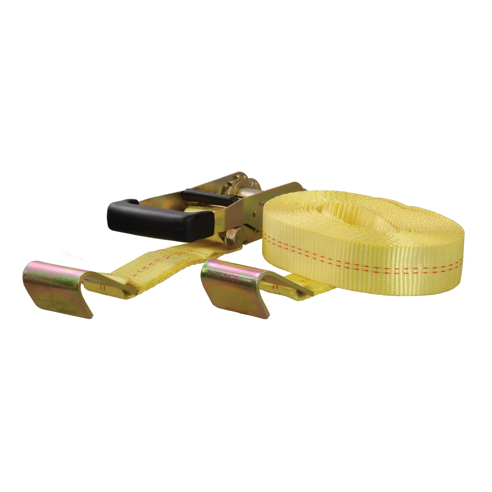 CURT 83048 2-Inch x 27-Foot Yellow Nylon Ratchet Strap, 10,000 lbs. Break Strength