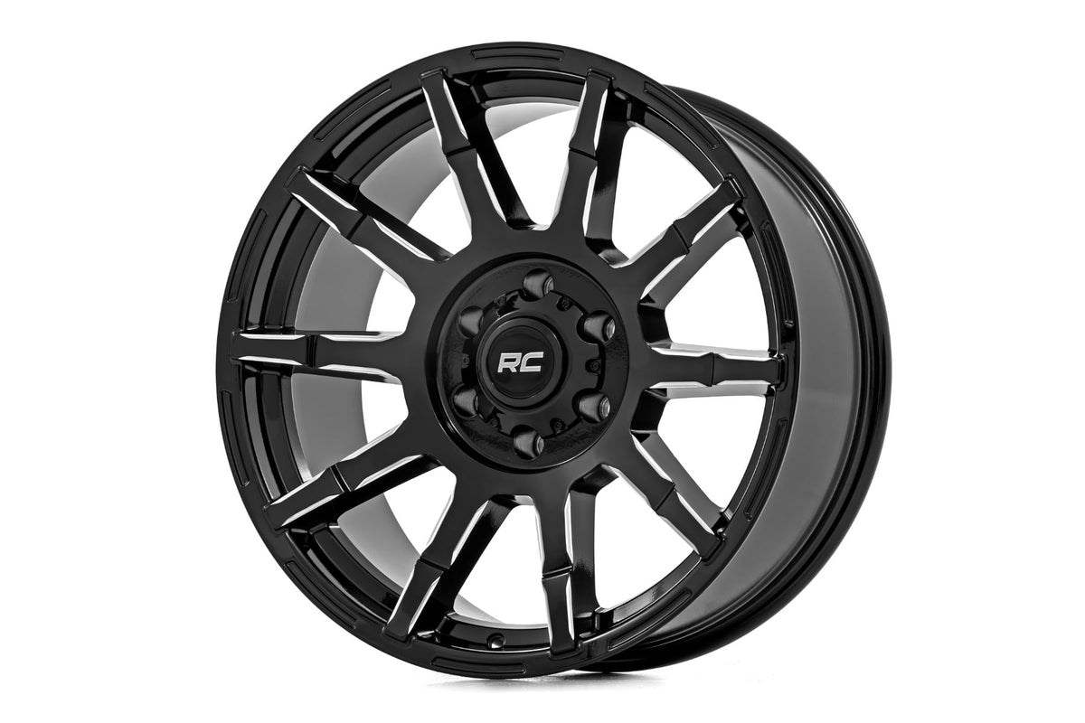 Rough Country 83 Series Wheel/One-Piece/Gloss Black/20x9/8x180/-12mm - 83200906