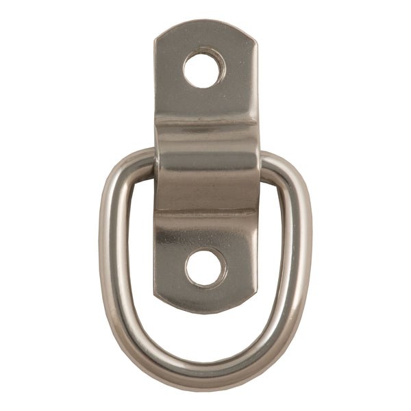 CURT 83732 1 x 1-1/4-Inch Surface-Mounted Stainless Steel Trailer D-Ring Tie Down Anchor, 2,400 lbs Break Strength