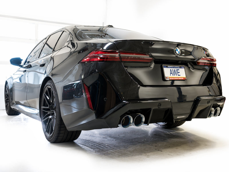 AWE BMW G90/G99 M5 Track Edition Catback Exhaust - Chrome Silver Tips - 3020-42790