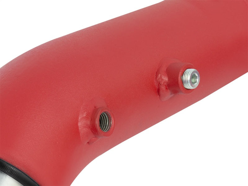 aFe BladeRunner 2.5in Red IC Tube Hot Side w/ Coupling &amp; Clamp Kit 2016 GM Colorado/Canyon 2.8L - 46-20268-R