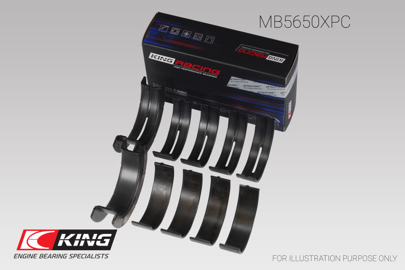 King Ford 370/ 429/ 460 16V OHV (Size .001) pMaxKote Coated Main Bearing Set - MB5650XPC001