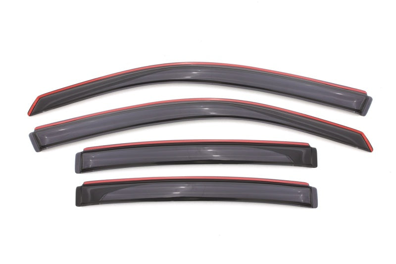 AVS 08-14 Dodge Avenger Ventvisor In-Channel Front &amp; Rear Window Deflectors 4pc - Smoke - 194065