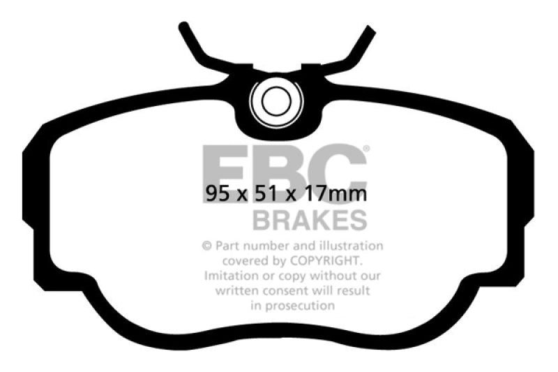 EBC 83-85 BMW 318 1.8 (E30) Yellowstuff Front Brake Pads - DP4779R