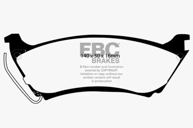 EBC 98 Mercedes-Benz M-Class (ML) ML320 3.2 Greenstuff Rear Brake Pads - DP61233