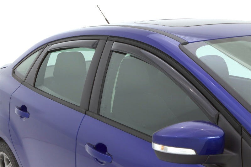 AVS 12-18 Ford Focus Ventvisor In-Channel Front &amp; Rear Window Deflectors 4pc - Smoke - 194373