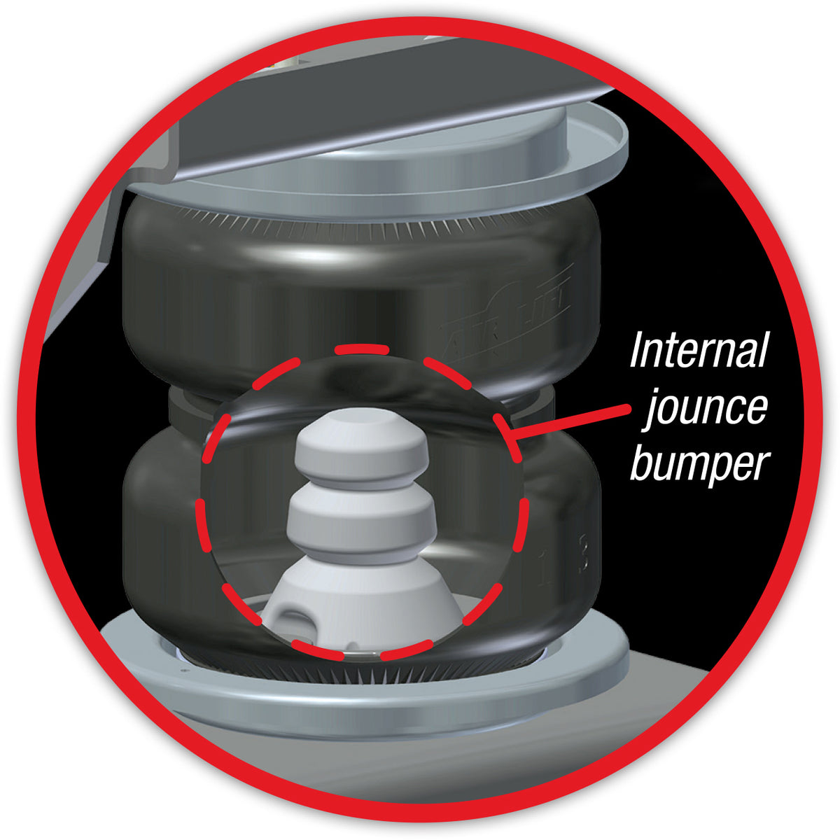 Air Lift Replacement Air Spring - Loadlifter 5000 Ultimate Bellows Type w/ internal Jounce Bumper - 84251