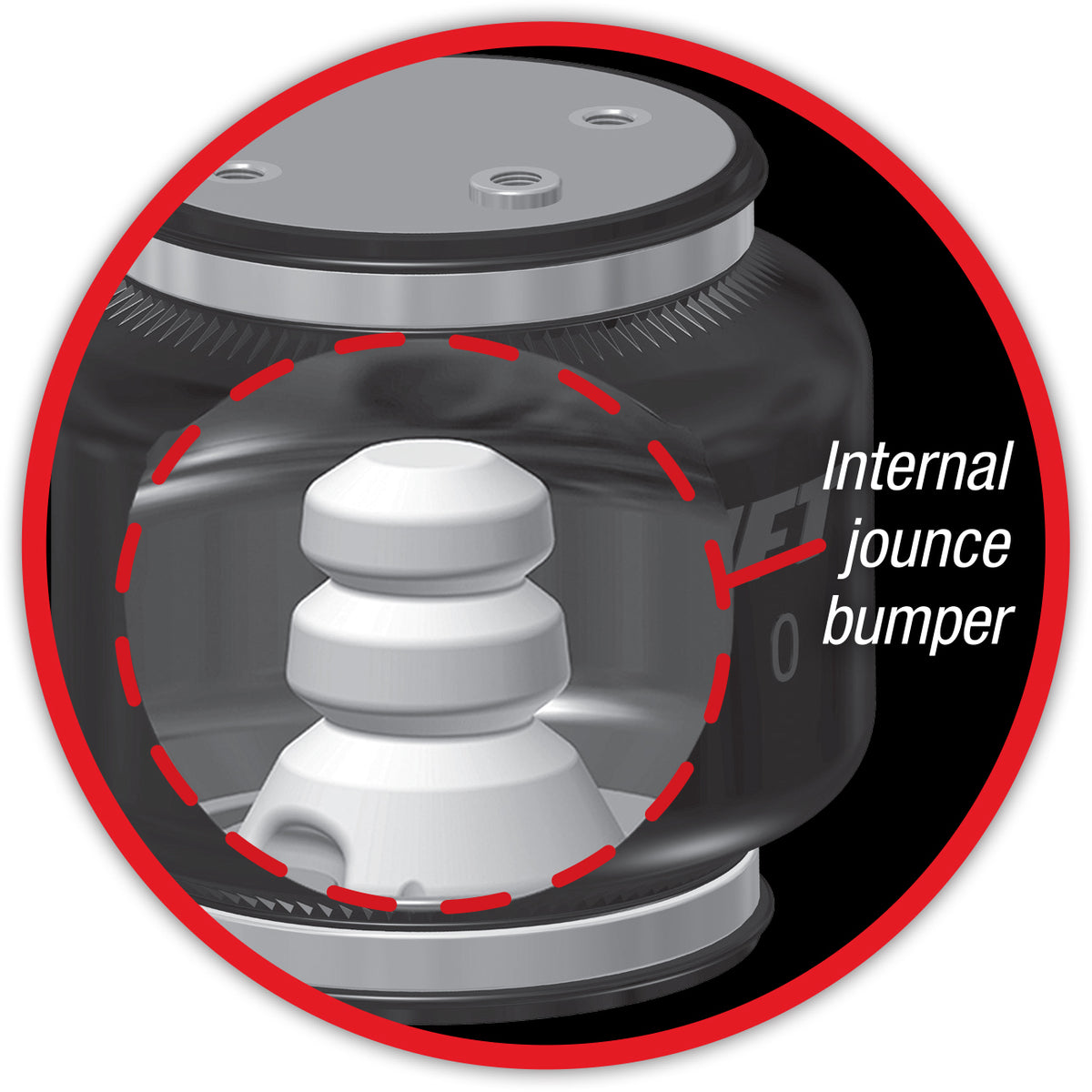 Air Lift Replacement Air Spring - Loadlifter 5000 Ultimate Bellows Type w/ internal Jounce Bumper - 84252