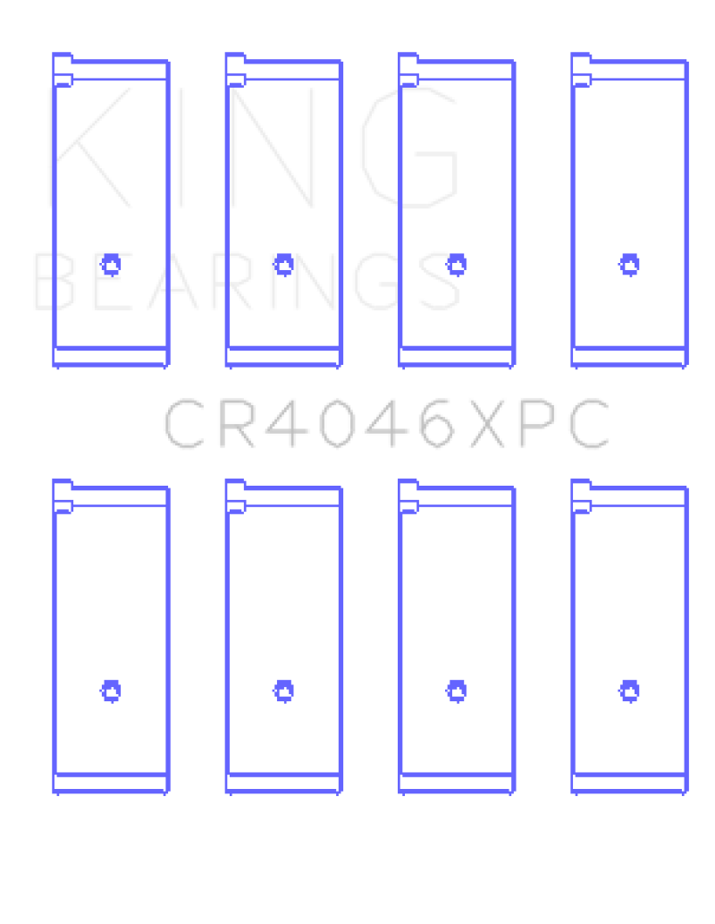 King Honda B20B4 / B20Z2 / D16 Series / ZC 16V (Size STD) pMaxKote Performance Rod Bearing Set - CR4046XPC