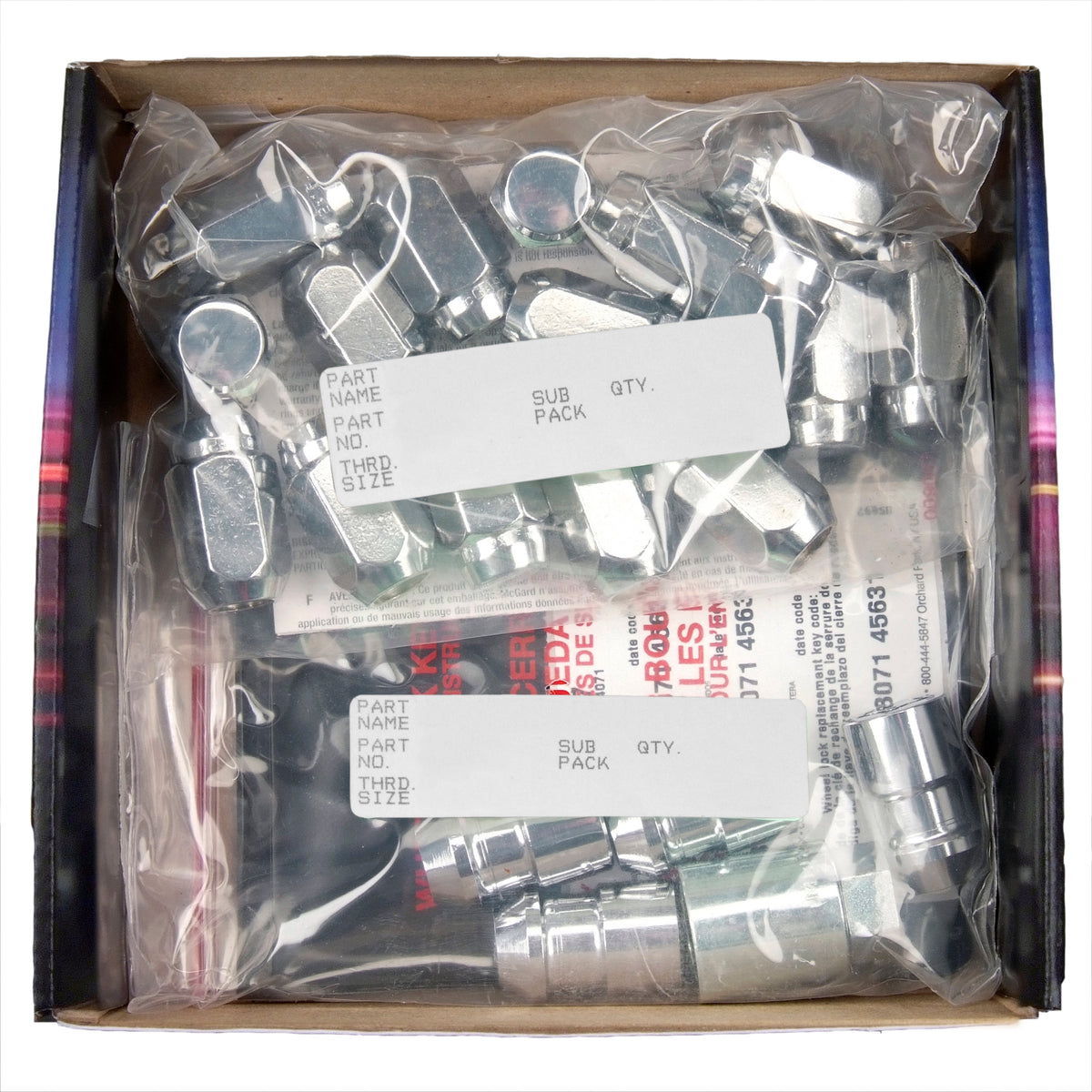 McGard 4 Lug Hex Install Kit w/Locks (Cone Seat Nut) 1/2-20 / 13/16 Hex / 1.5in. Length - Chrome - 84430