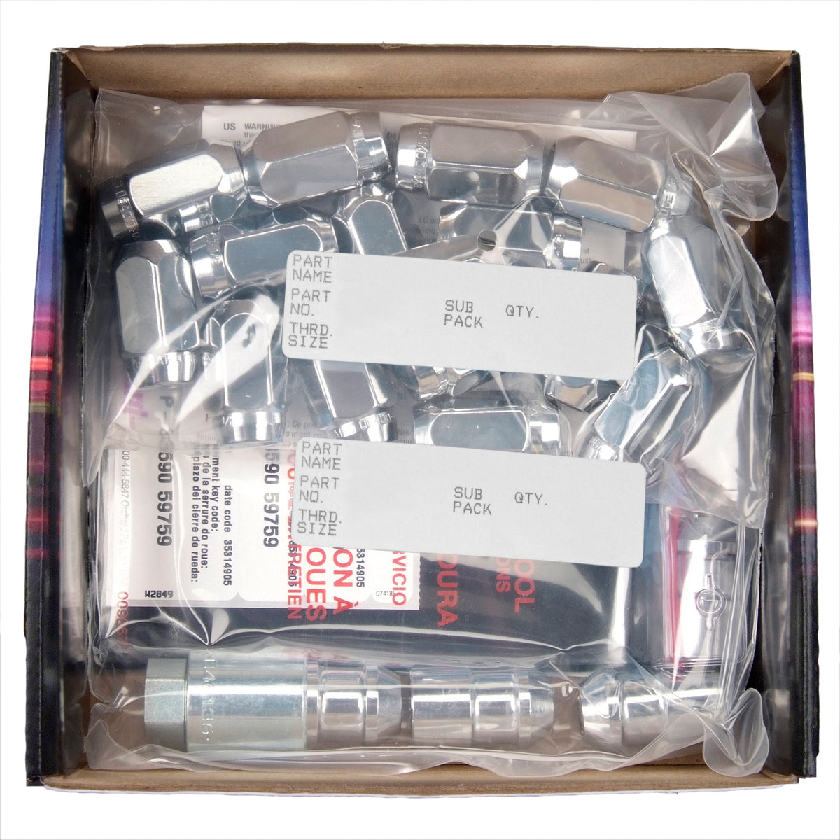 McGard Jeep Wrangler Hex Install Kit (Cone Seat) 1/2-20 / 13/16 Hex (18 Lug Nuts / 5 Locks) - Chrome - 84562