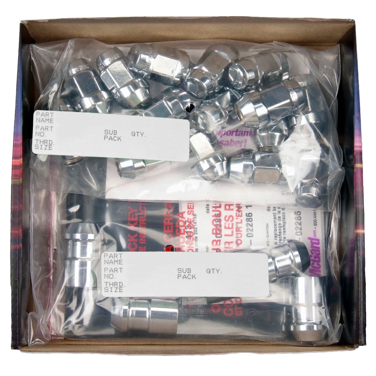 McGard Jeep Wrangler Install Kit (Cone / Bulge) 1/2-20 / 3/4 Hex / (18 Lug Nuts / 5 Locks) - Chrome - 84563