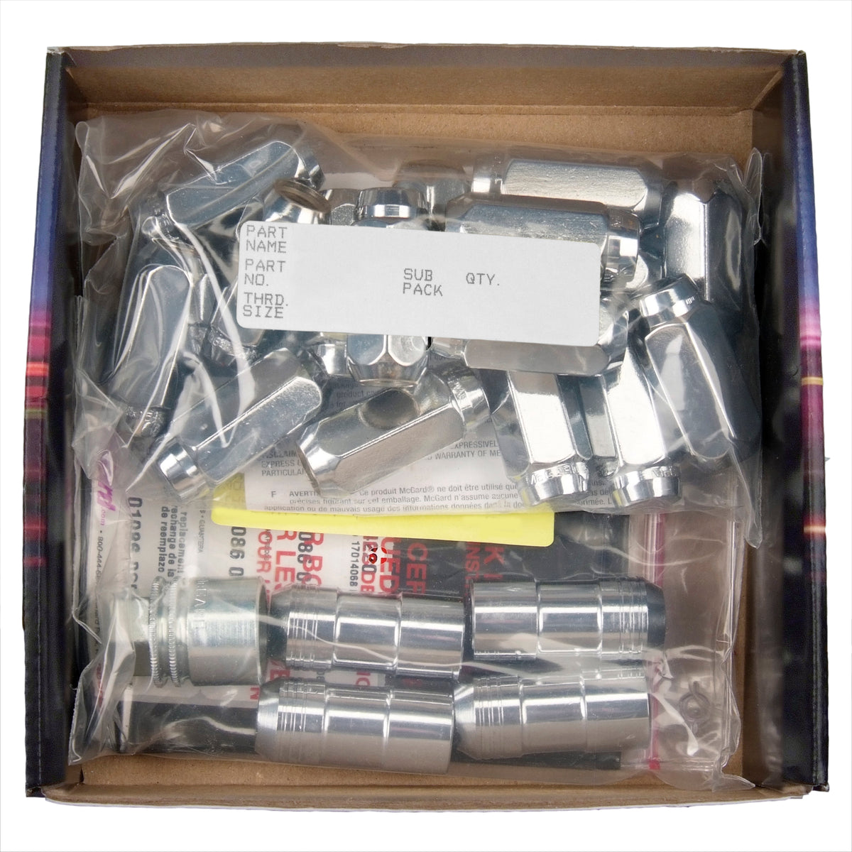 McGard 6 Lug Hex Install Kit w/Locks (Cone Seat Nut) M14X1.5 / 13/16 Hex / 1.945in. L - Chrome - 84620