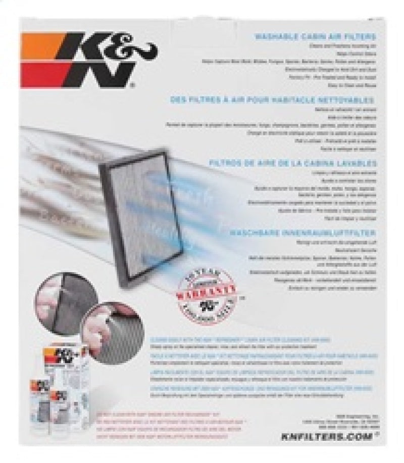 K&N 01-09 Pontiac Montana V6 F/I Replacement Cabin Air Filter - VF2046 for 2002-2007 Buick Rendezvous - rear view
