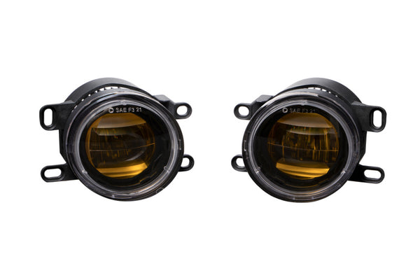 Diode Dynamics Elite Series Type CGX Fog Lamps - Yellow (Pair) - DD5143P for 2010-2020 Toyota Sienna - front view