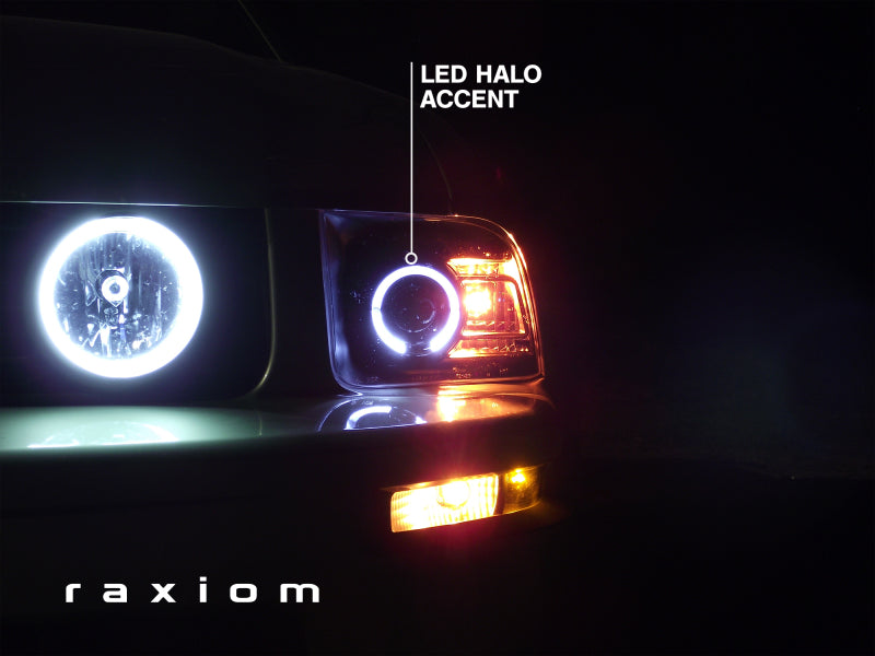 Raxiom 05-09 Ford Mustang Halogen 2010 Style LED Halo Headlights-Blk Hsng(Clear Lens/Excludes GT500) - 101682
