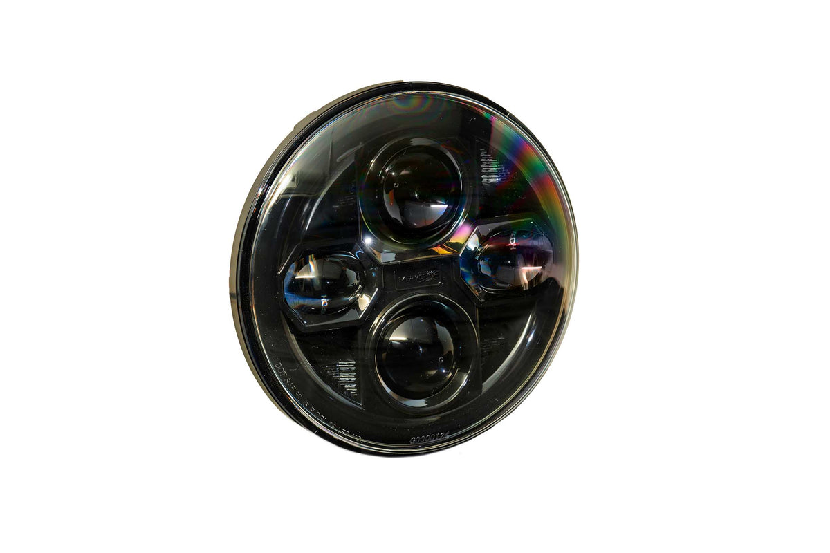 Morimoto - Sealed Beam: Morimoto Sealed7 2.0 (Black) (7in Round) - LF271
