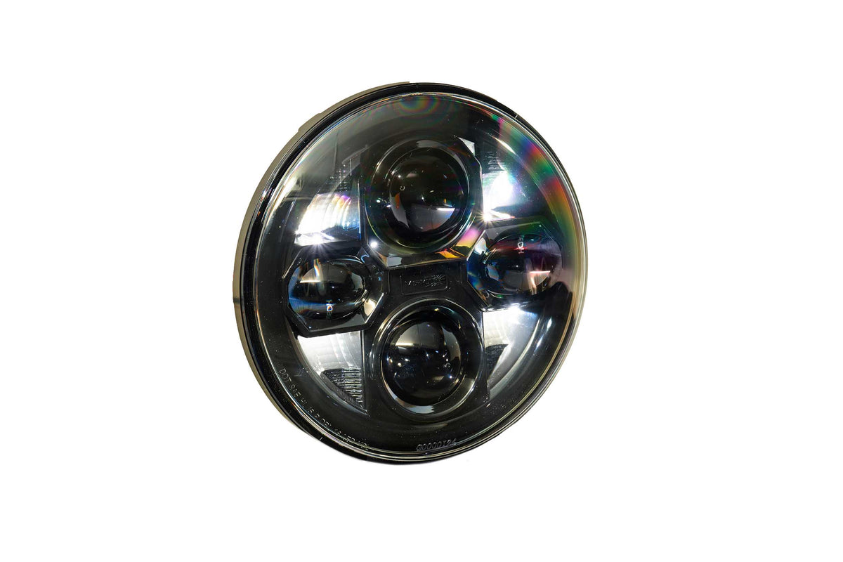 Morimoto - Sealed Beam: Morimoto Sealed7 2.0 (Black) (7in Round) - LF271