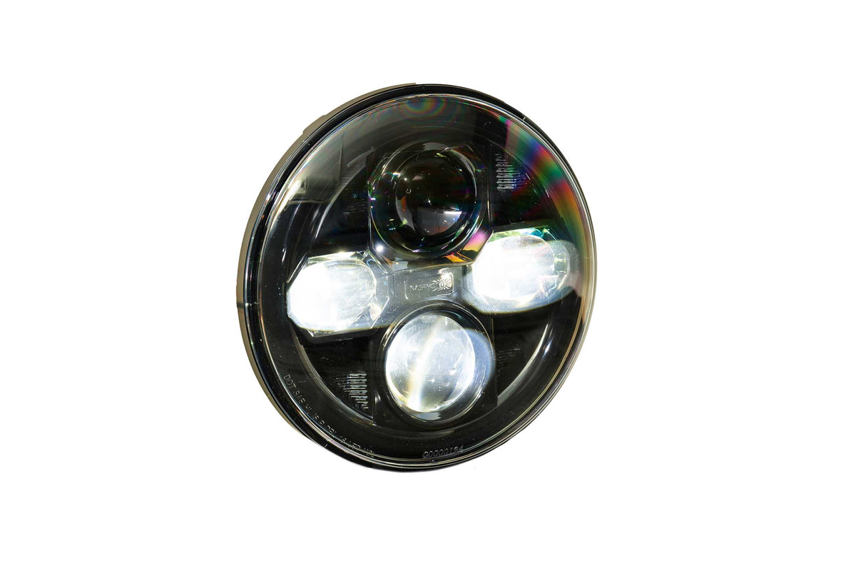 Morimoto - Sealed Beam: Morimoto Sealed7 2.0 (Black) (7in Round) - LF271