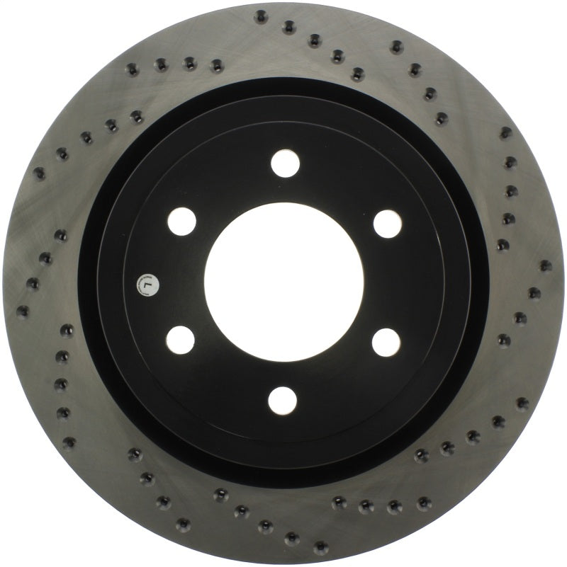 StopTech 2019 Ford Raptor w/ Electronic Parking Brake Sport Cross Drilled Left Rear Rotor - 128.65153L