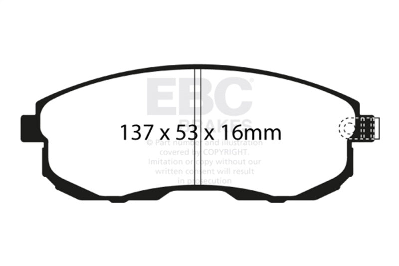 EBC 02 Infiniti G35 3.5 w/o DCS Bluestuff Front Brake Pads - DP51636NDX