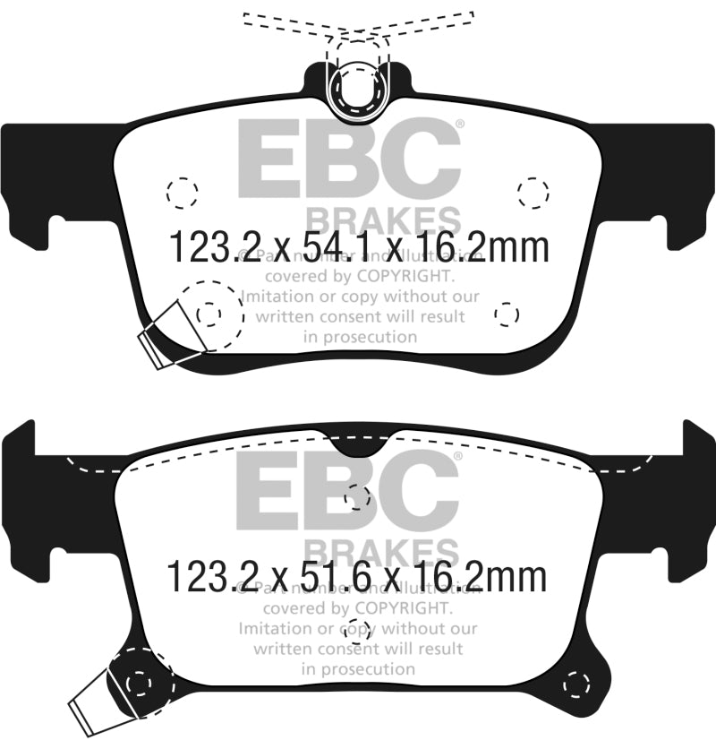 EBC 2016+ Buick Envision 2.0L Turbo Yellowstuff Rear Brake Pads - DP43069R