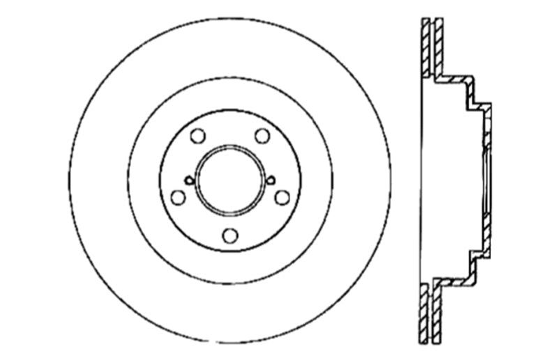 StopTech 06-07 WRX / 05-08 Subaru LGT Rear Drilled Right Rear Rotor - 128.47025R