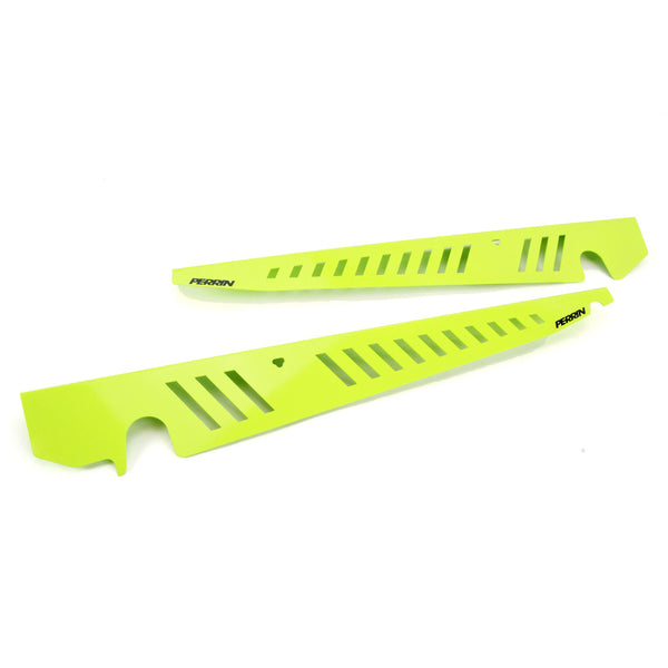 Perrin 2015+ Subaru WRX/STI Fender Shroud Set - Neon Yellow - PSP-ENG-550NY for 2015-2021 Subaru WRX STI - front view
