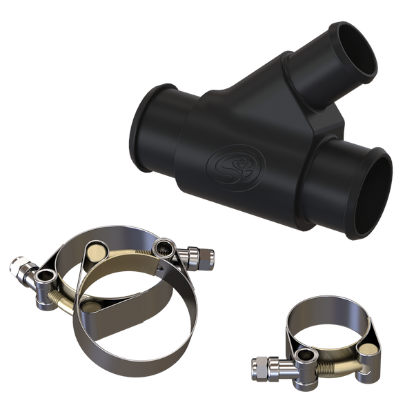 S&B ALUMINUM COOLANT Y-PIPE FOR 2013-2015 DODGE RAM CUMMINS 6.7L (DUAL RADIATOR) - 85-1000 by S&B - front view
