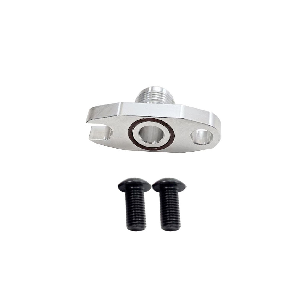 UPR - T3 T4 T6 Mid Frame Oil Drain Flange 10AN with Crowfoot & O-Ring - 8505-006 by UPR Products - angle view