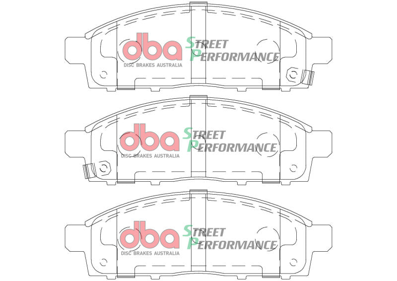DBA 24-26 Ford Mustang (390mm Front Rotor) Rear SP Performance Brake Pads