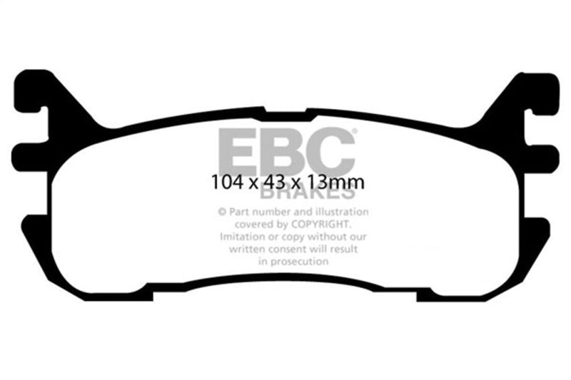 EBC 97-02 Ford Escort 2.0 Ultimax2 Rear Brake Pads - UD636