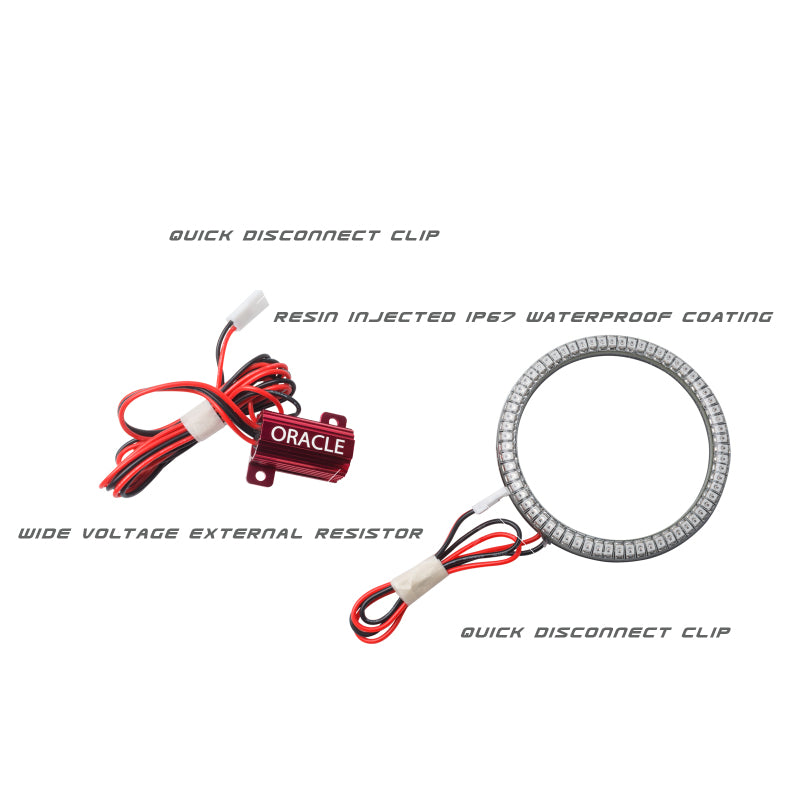 Oracle Jeep Wrangler 07-17 LED Waterproof Turn Signal Halo Kit - Amber SEE WARRANTY - 2931-005