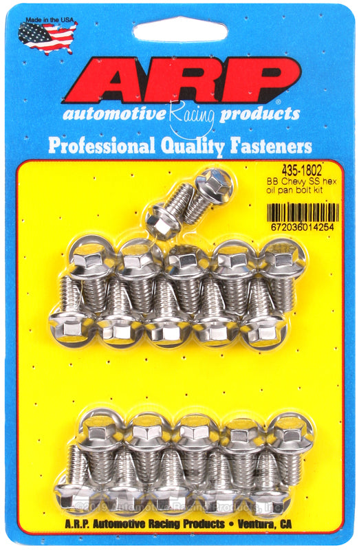 ARP BB Chevy SS Hex Oil Pan Bolt Kit - 435-1802