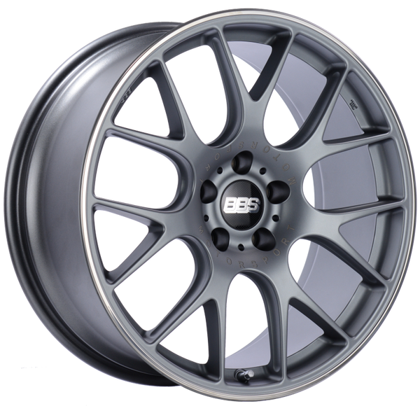 BBS CH-R 20x9 5x120 ET24 Satin Titanium Polished Rim Protector Wheel -82mm PFS/Clip Required - CH100TIPO by BBS - front view
