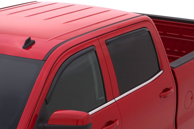 AVS 15-18 Chevy Silverado 2500 Crew Cab Ventvisor Front &amp; Rear Window Deflectors 4pc - Smoke - 194536