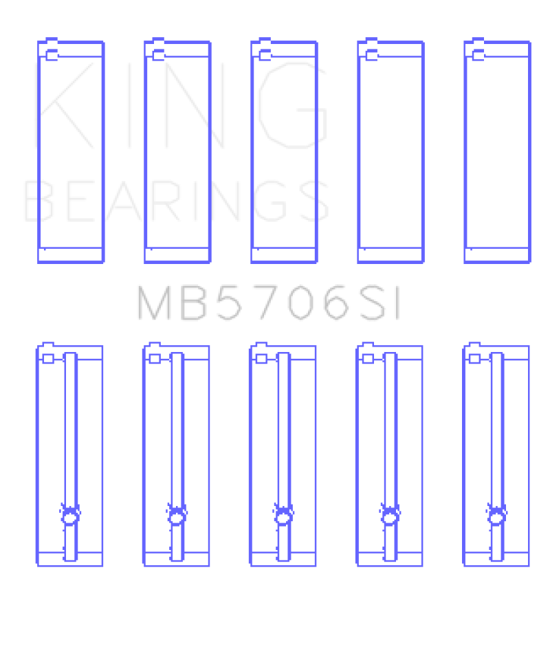 King Hyundai i30 G4FC Main Bearing Set - MB5706SI